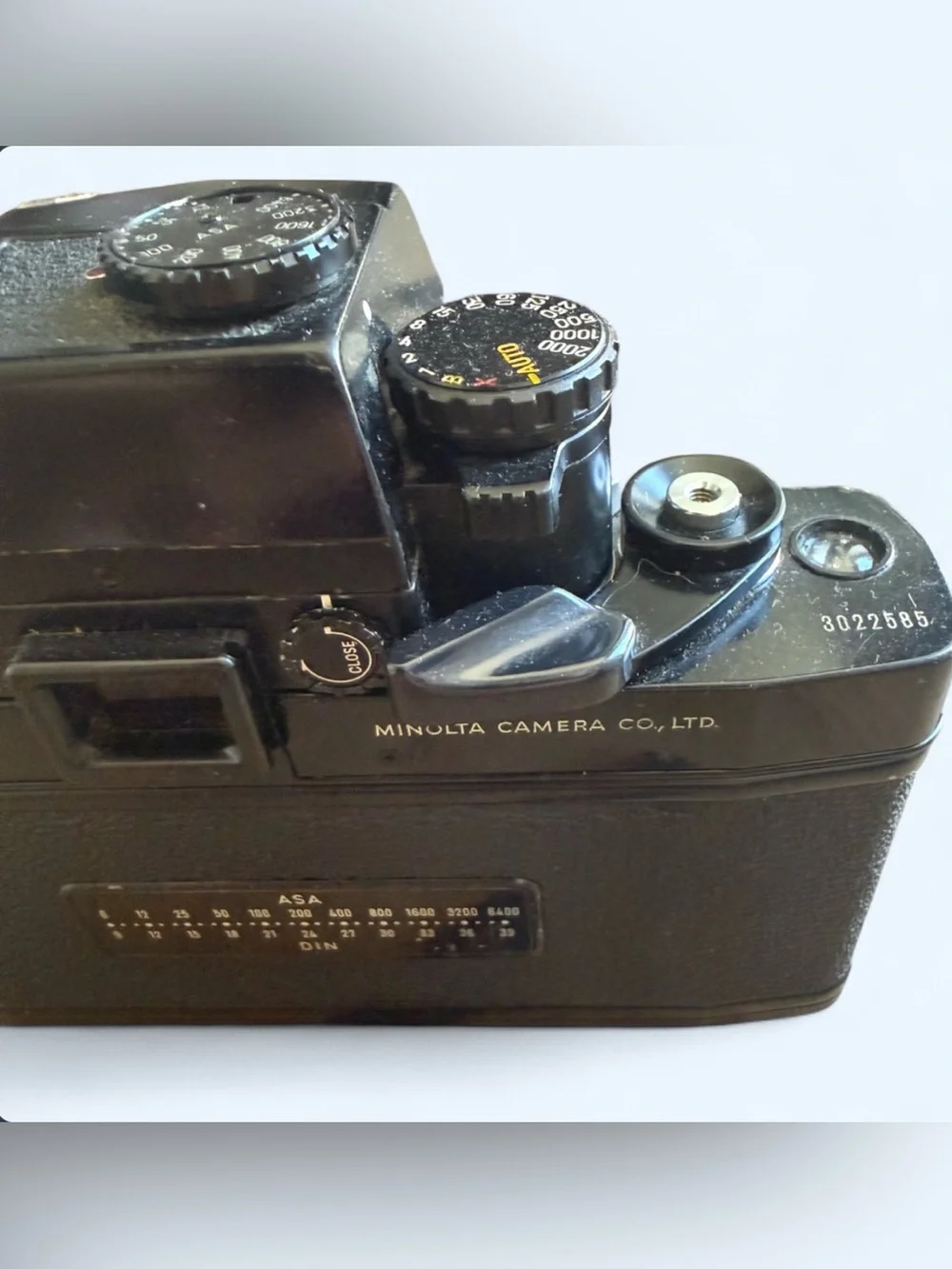 Minolta XK Film Camera w/ MC Rokkor 1:14 Lens & Leather Bag *Needs Repair*